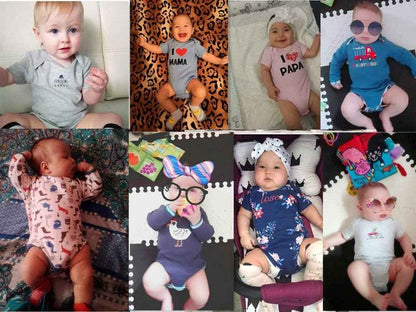 Kiddiezoom Baby Boys Pack of 3 Short-Sleeved Bodysuit Organic Onesies