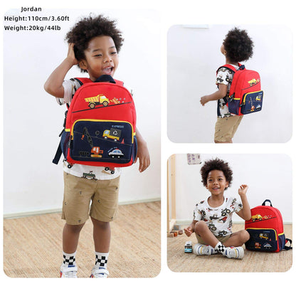 willikiva Car Dinosaur Toddler Kids Backpack for Boys and Girls Kids Waterproof Preschool Bag