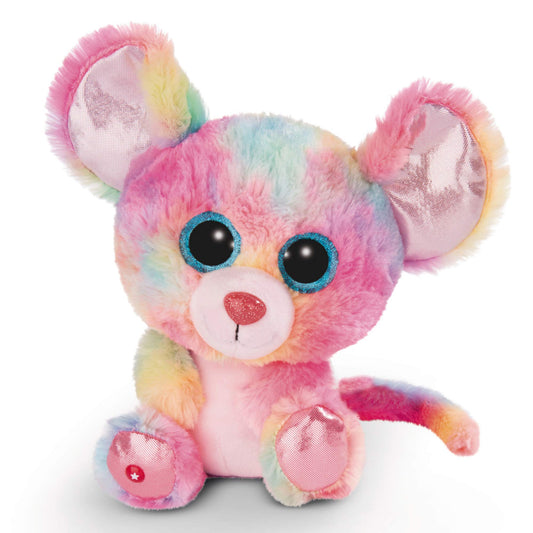 NICI Glubschis: Das Original – Waschbär Clooney 25 cm – Kuscheltier Augen – Flauschiges Plüschtier mit großen Glitzeraugen – Schmusetier für Kuscheltierliebhaber – 45569