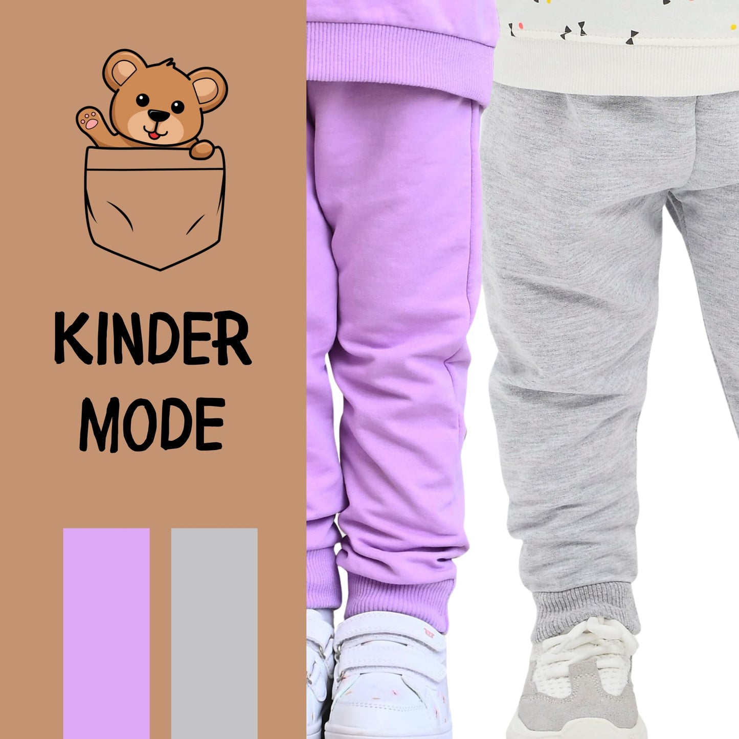 100% Baumwolle Babyhosen Kinderhosen | 2 er-Pack Lässig Sweathose Weiche und Bequeme Babykleidung für Jungen und Mädchen