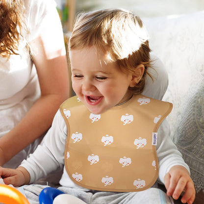 Soarwg Kids Baby Lätzchen Set 5 Stk. Kleinkind Fütterlätzchen mit Auffangschale, Klettverschluss Superleicht Wasserdicht Waschbar Schmutzabweisend