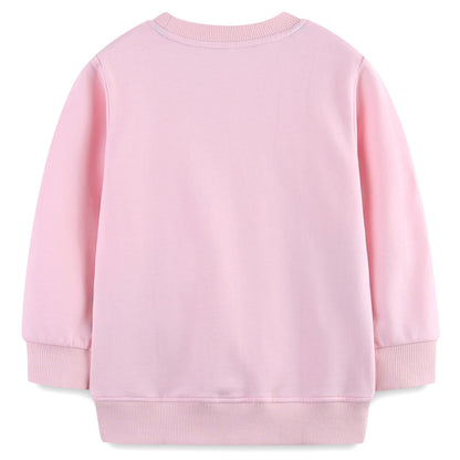 CM-Kid Girls' Long-Sleeved Sweatshirt, Children's Shirts, Cotton, Warm Tops, 1-7 Years, Size 92-122