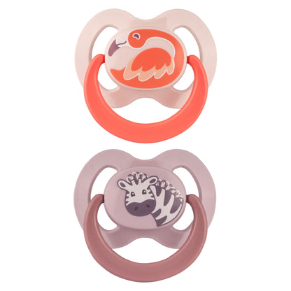babynova Silikon Schnuller 2er-Set mit Sterilisationsbox - Schnuller Größe 1, 0-6 Monate - kiefergerechter Nuckel – BPA-frei – Made in Germany - Elefanten