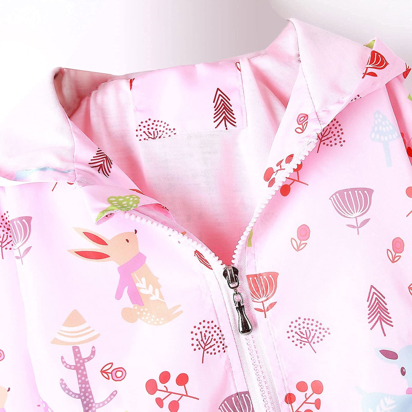 JinBei Jacken Mädchen Jacke Baby Kinder Kapuzen Sweatjacke Kapuzenjacke Cartoon Aufdruck Winddicht Mantel Windjacke Übergangsjack Frühling Herbst Outwear Softshelljacke Regenjacken 1-7 Jahre