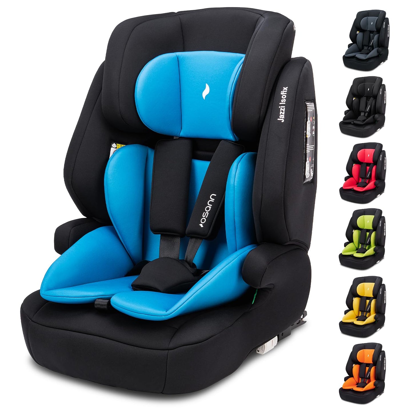 Osann Jazzi Isofix – Der sichere Kindersitz ab 1 Jahr (76–150 cm), mitwachsend mit Isofix & Top-Tether, Schutz & Geborgenheit auf jeder Fahrt - Sunset - Meloni2