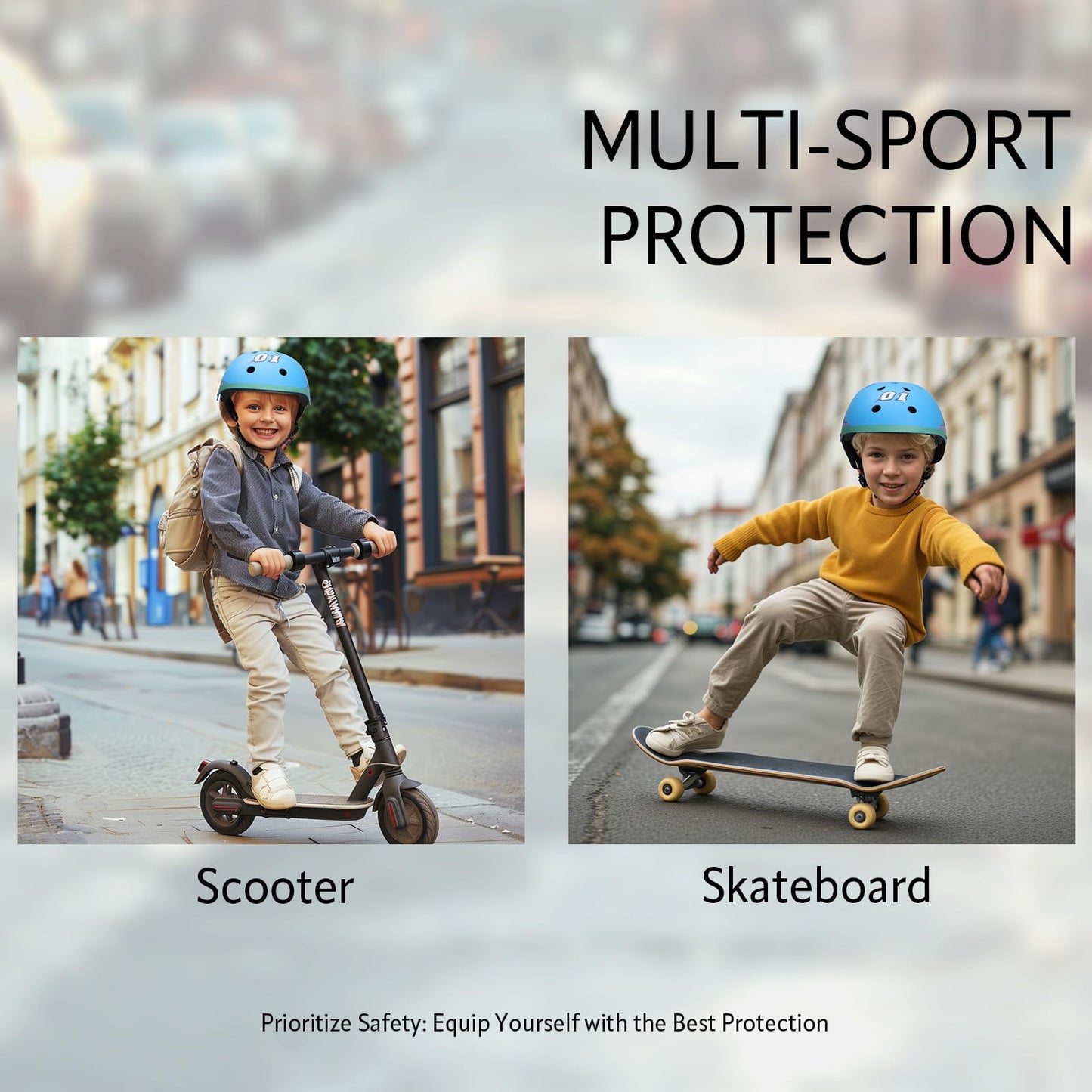 YOOXARMOR Fahrradhelm Kinder, Verstellbar Skaterhelm Reithelm für 3-5-8 Jungen und Mädchen Kinderfahrradhelm Leicht Einstellbar 50-54CM für Fahrrad Roller Skateboard Scooter