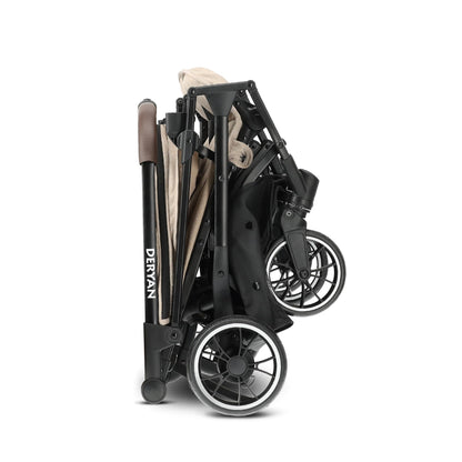 Deryan XP X2 Kinderwagen Buggy 2 in 1 - Buggy klein zusammenklappbar - Geburt bis 4 Jahre - Baby Wagen pro Sitz belastbar bis 22kg - Kinderbuggy klappbar - KOMPAKT & FALTBAR - Grau
