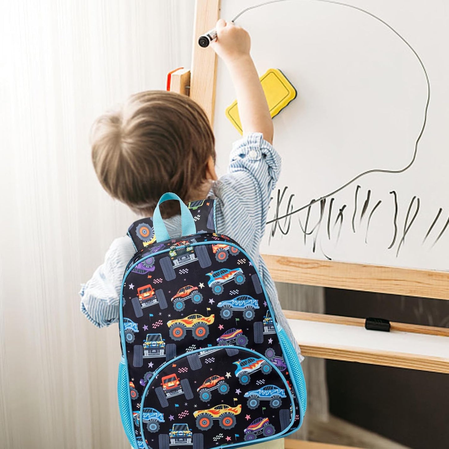 Kinderrucksack Jungen Kinder Rucksack Tagesrucksack Vorschulrucksack Kindergartentasche Schulrucksack für Schule Kita 38cm 3-8Y