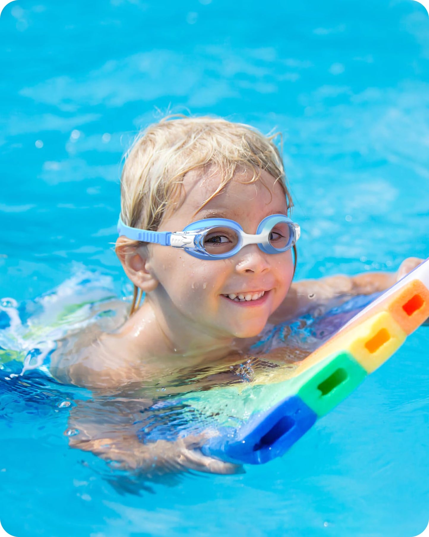 Findway Schwimmbrille Kinder,Schwimmbrille für Kinder Jungen Mädchen Junior, UV-Schutz Anti Nebel Kinder Schwimmbrille für Alter 3-12 Jahre