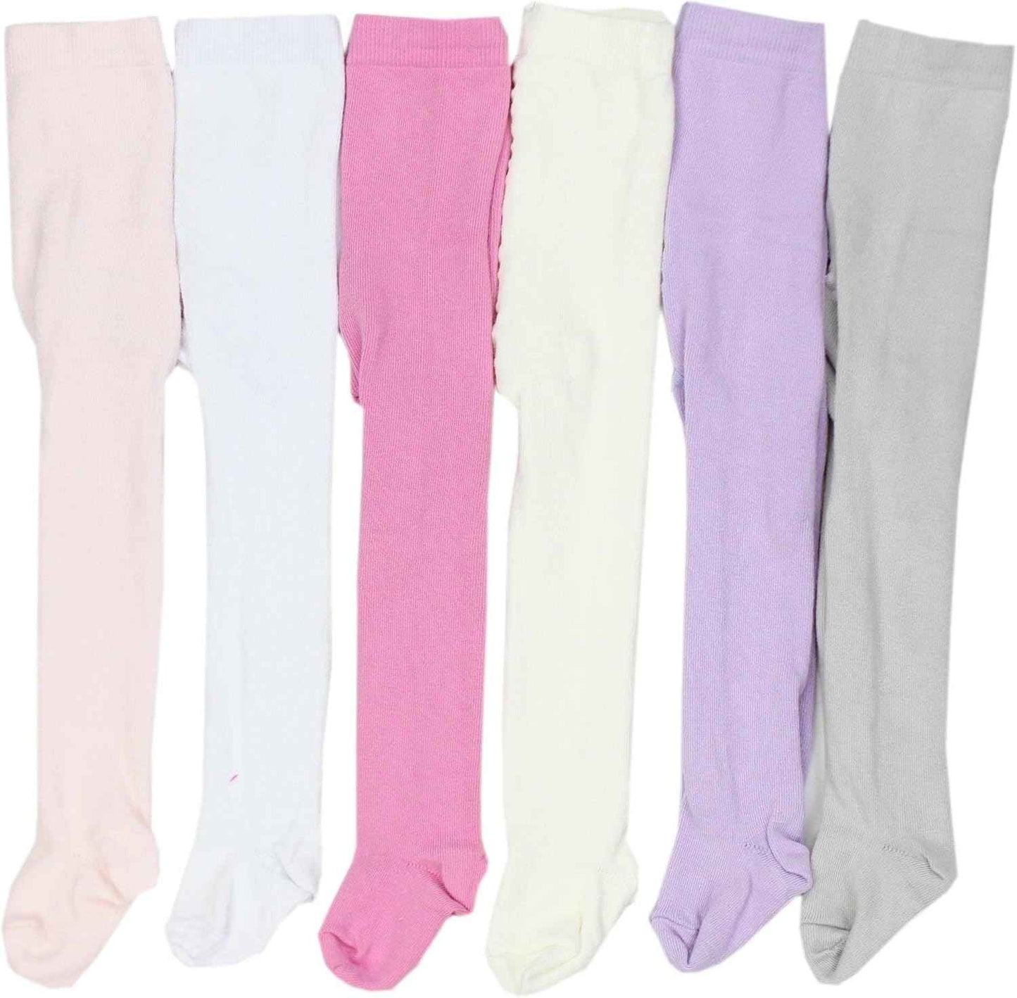 TupTam, Girls' Knitted Tights, Colourful Pattern, Pack of 6