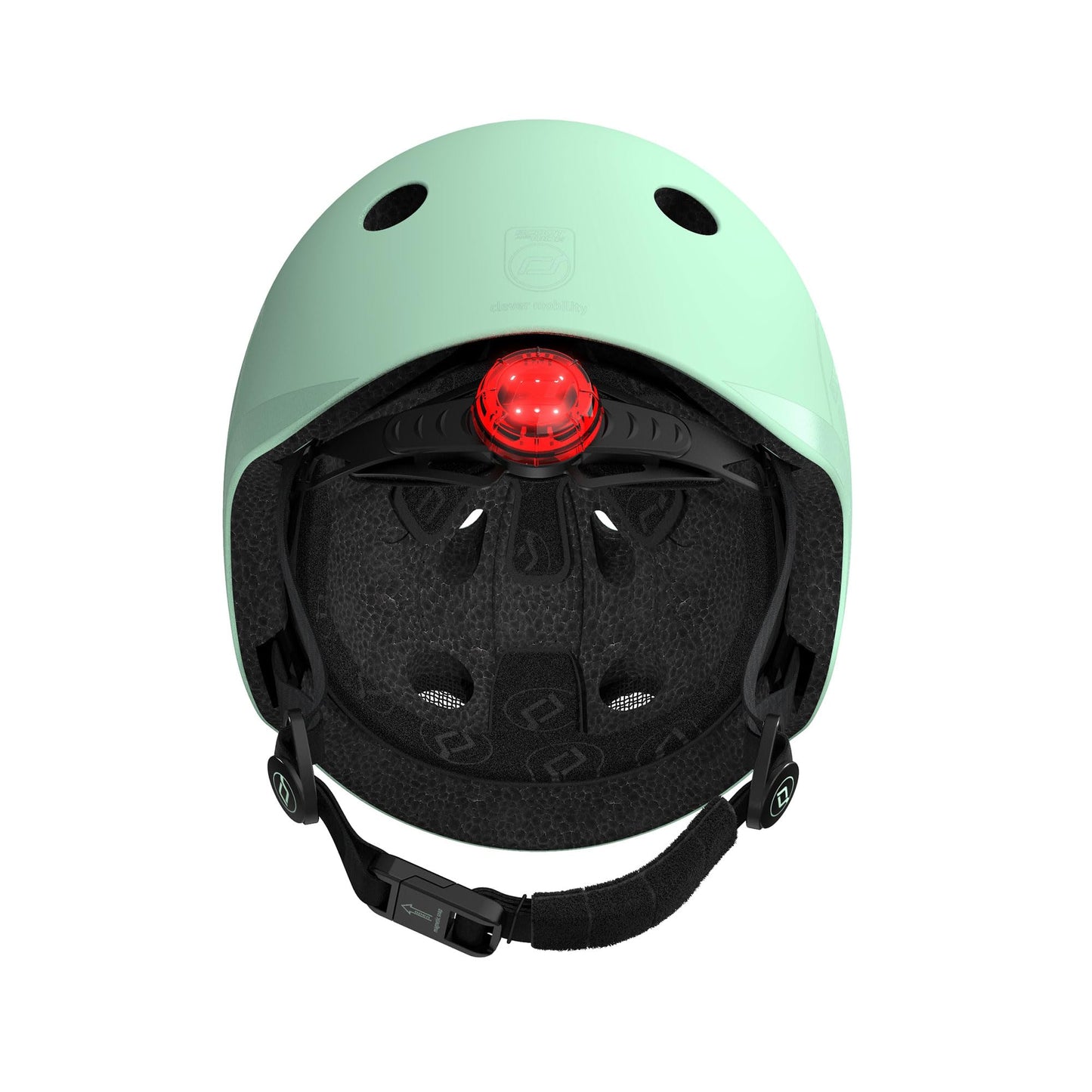 Scoot and Ride Baby Helmet with Adjustable Straps - Matte Finish - Small and Medium - Includes LED Safety Light and Soft Fleece Padding for Extra Protection