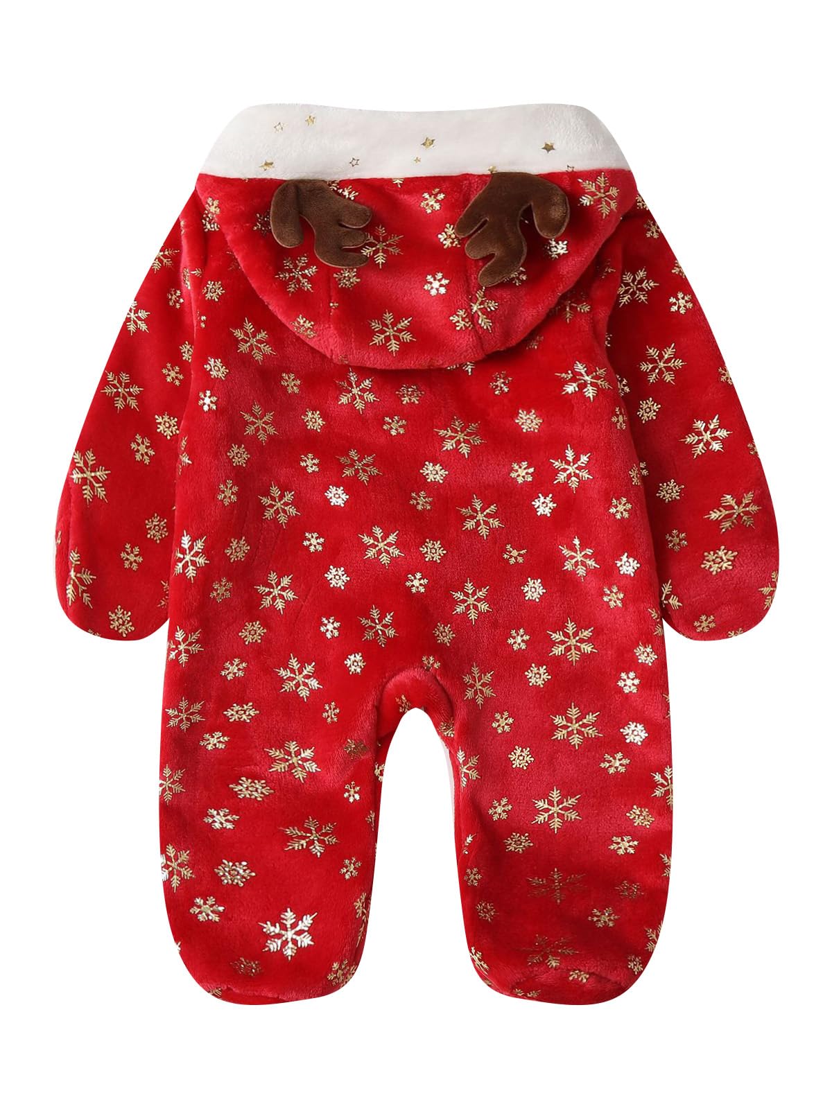 Baby Overall Winter Fleece Schneeanzug Baby Warm Strampler mit Kapuze Herbst Winter für Jungen Mädchen 0-12 Monate