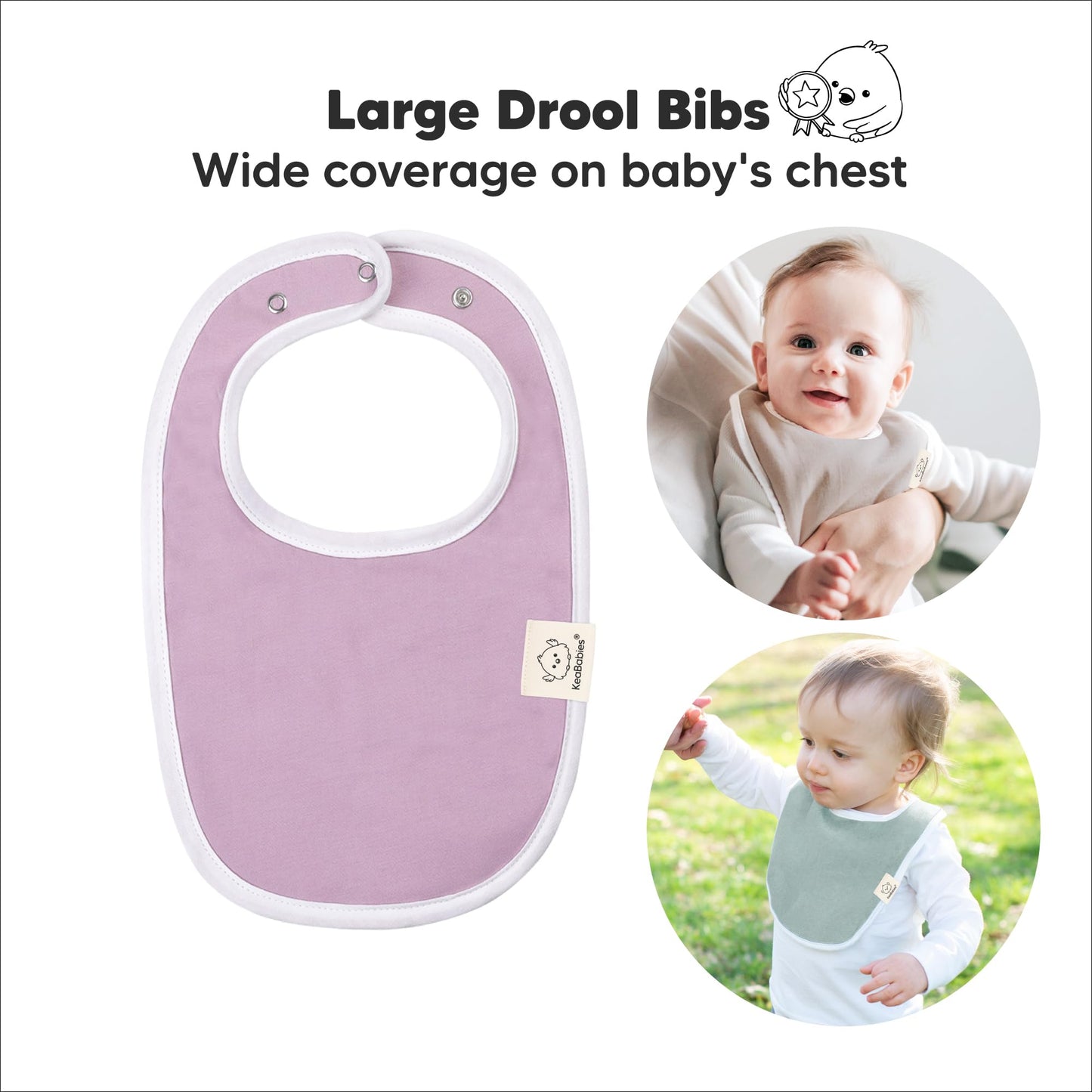 Baby Bibs for Boys &amp; Girls - 8-Pack Organic Cotton Teething Bibs - Baby Bibs for Girls &amp; Boys - Large Bibs for Infants, Toddlers (Wilderness) 