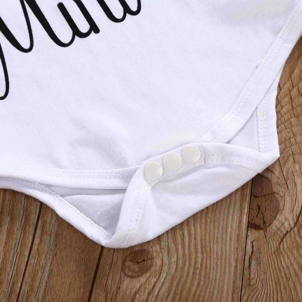 Juflam Neugeborene Baby Mädchen Kleidung Mama Sprüche Mama Mini Strampler Top Hose Outfit Set mit Stirnband