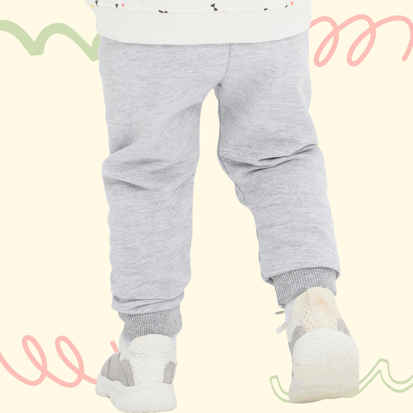 100% Baumwolle Babyhosen Kinderhosen | 2 er-Pack Lässig Sweathose Weiche und Bequeme Babykleidung für Jungen und Mädchen