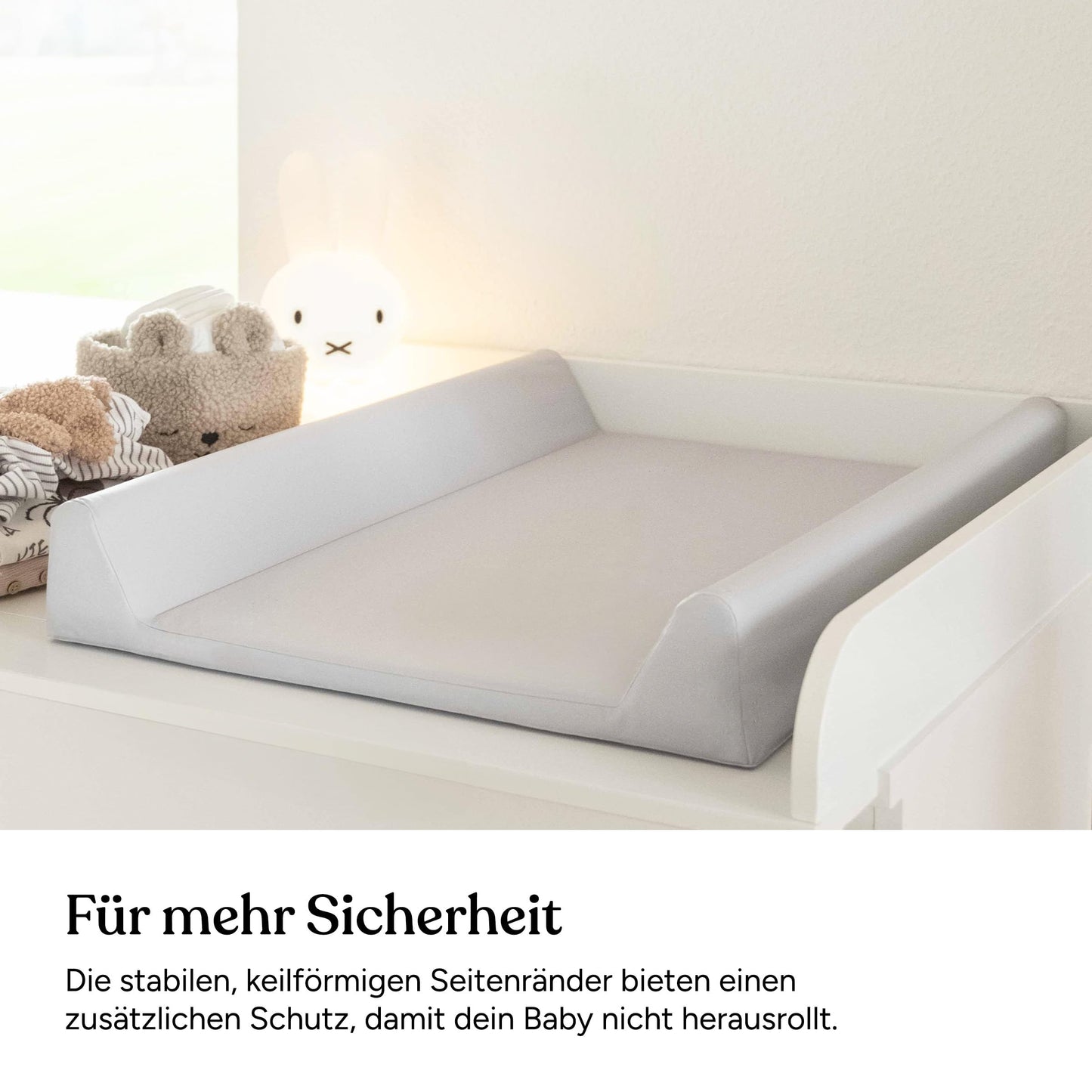 Ehrenkind® Washable Changing Mat – Hygienic, Safe and Versatile in Rose Pink – Changing Mat 72 x 85 cm – Changing Mat, Washable Table Changing Mat