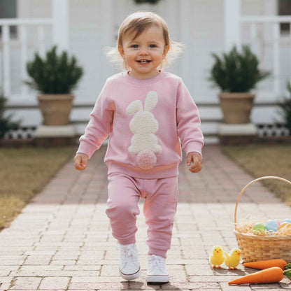 Geagodelia Baby Jungen Mädchen Ostern Outfit Kleidung Osterhase Babykleidung Set Sweatshirt Langarmshirt + Hose Neugeborene Kleinkinder Weiche Babyset My First Easter