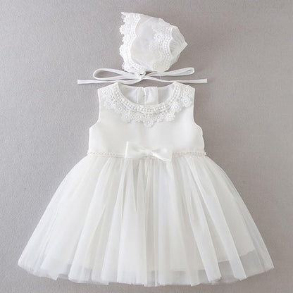 Baby Mädchen Weiße Taufe Kleid mit Kapuze Neugeborene Taufe Kleid Spitze Kleid für Hochzeit Geburtstag
