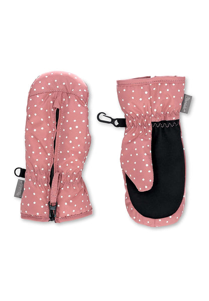 Sterntaler Baby Mädchen Fäustel Punkte Handschuh - Baby Fäustlinge Winter, Baby Handschuhe - wasserdicht aus Funktionsmaterial - rosa