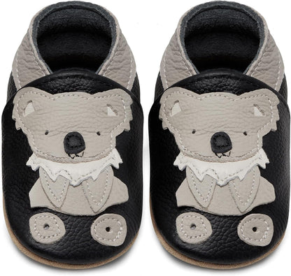 IceUnicorn Babyschuhe Krabbelschuhe aus weichem Leder für Jungen und Mädchen – Rutschfeste Lauflernschuhe für Kleinkinder