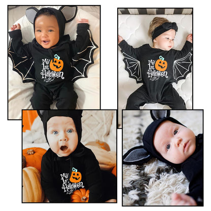 Halloween Costume Baby, Bat Costume Baby, Halloween Romper Newborn, My First Halloween Outfit Babies Halloween Costume, Babies Bat Costume 0-24 Months