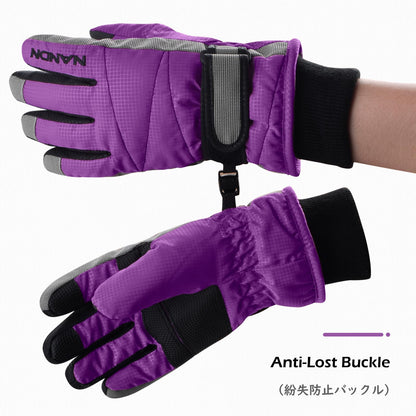 TRIWONDER Children's Ski Gloves, Thermal Fleece Gloves, Warm Winter Gloves for Boys and Girls