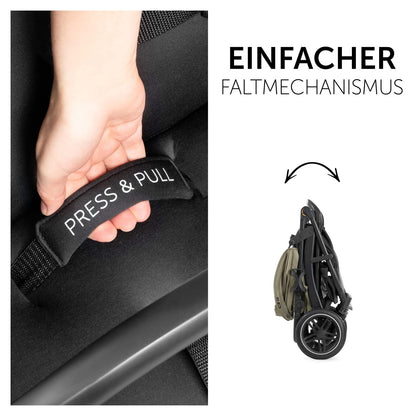hauck Rapid 4D, Rosa - Kinderbuggy mit Liegefunktion ab Geburt bis 22 kg - UV Schutz 50+ - Klein Zusammenklappbar - Höhenverstellbarer Schieber mit Getränkehalter - Pannensichere Gummi Räder - Meloni2