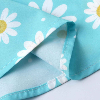 Baby Kleidung Mädchen Kleid - Gänseblümchen Ärmellos Kleider + Hut 2tlg, Blume Kleid Babykleidung Set Bekleidungssets Sommer Frühling Herbst für 0-3 Jahre (Grün/Rosa)