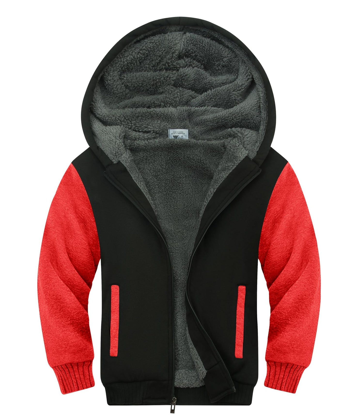 LLdress Fleece Jacket Boys Hoodie with Zip Children's Hoodie Boys Warm Hooded Jacket Causal Winter Ourdoor Sweat Jacket with Fleece Lining Hooded Jackets for Boys