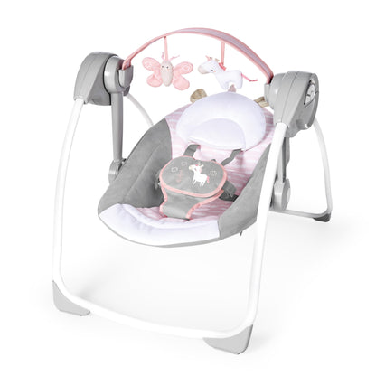 Ingenuity, tragbare Babyschaukel, Cuddle lamp - mit Melodien, Zeit- und Schaukeleinstellung