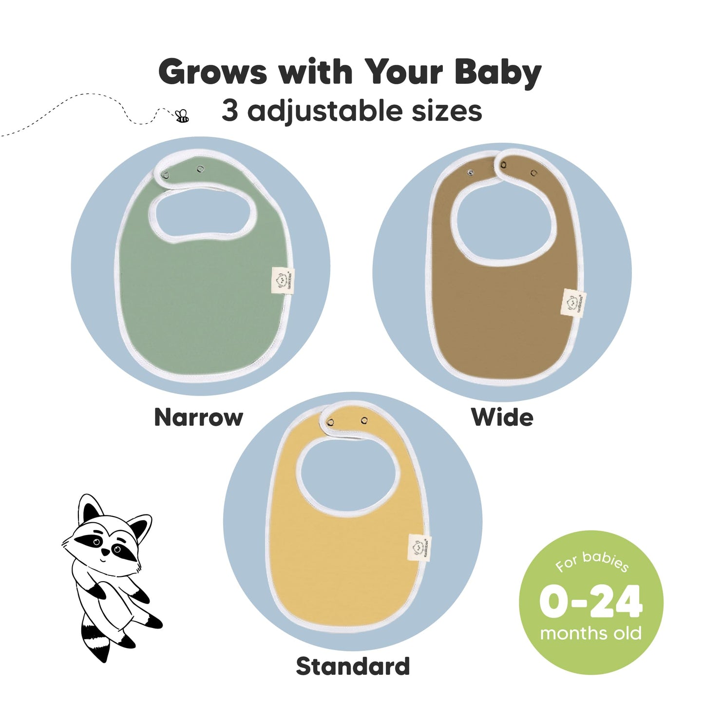 Baby Bibs for Boys &amp; Girls - 8-Pack Organic Cotton Teething Bibs - Baby Bibs for Girls &amp; Boys - Large Bibs for Infants, Toddlers (Wilderness) 