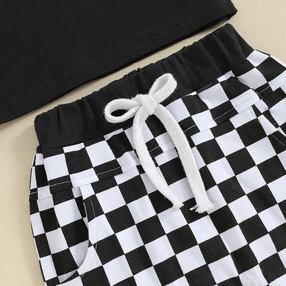 Baby Sommerkleidung Jungen Neugeborene Set Kurzarm Streifen T-Shirt und Casual Hose mit Taschen Sommer 2Pcs Outfits Kleinkind Bekleidungsset