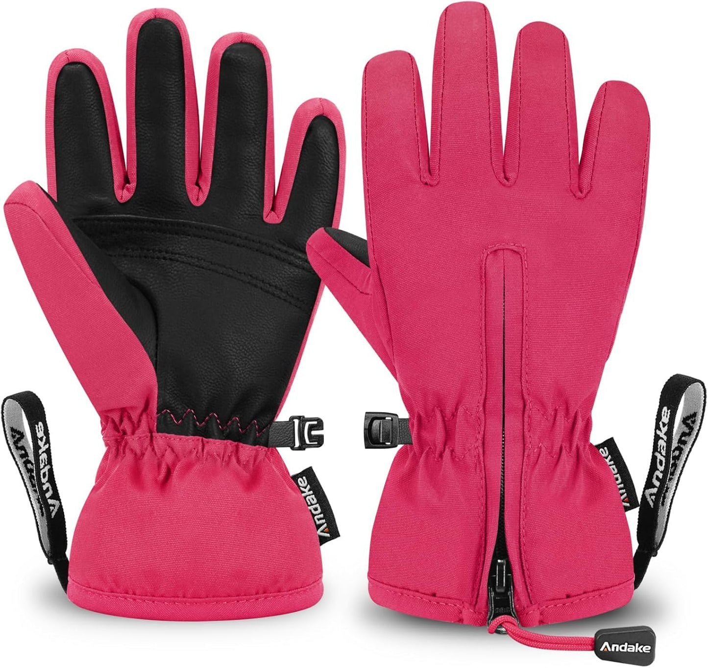 Andake Children's gloves, windproof, waterproof, warm winter gloves, skiing, outdoor sports, riding gloves, boys and girls