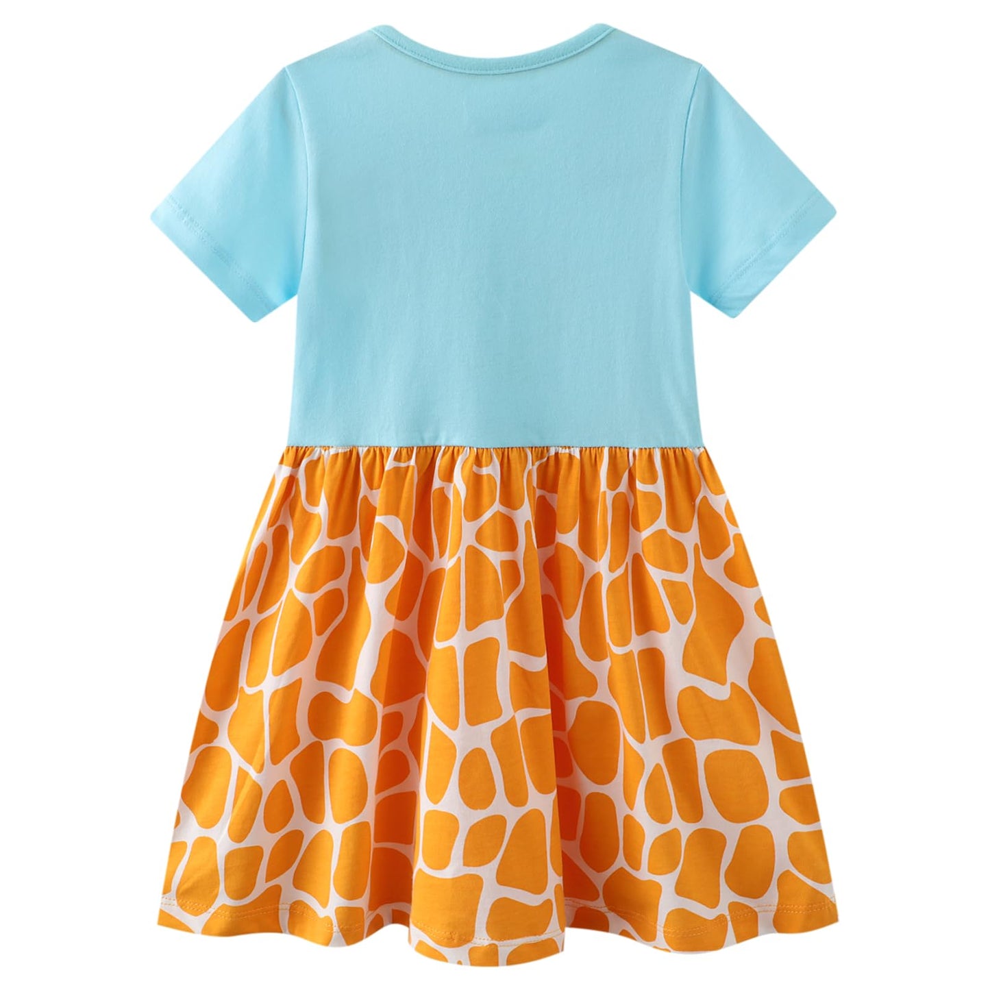 Dinopjs Kleider für Kleines Mädchen Kurzarm Kleid Cartoon-Stil Regenbogen Ozean Prinzessinnenkleid Dino Giraffe Osterhase Meerjungfrau Kinder Prinzessin Kostüm Tägliche Sommer Rock Ferienkleider