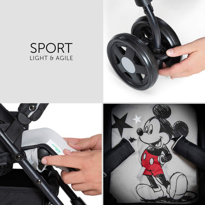 Hauck Lightweight Stroller up to 18 kg with reclining function from birth, small foldaway, sun canopy, large basket