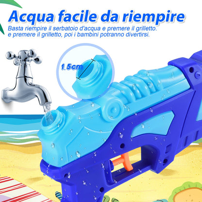 (4-Pack) Wasserpistolen für Kinder, Wasserpistolen Spritzpistolen für Schwimmbad im Freien, Beste Sommer Wasser Kampf Spielzeug Geschenke für Jungen Mädchen, Training Spielzeug für Haustiere