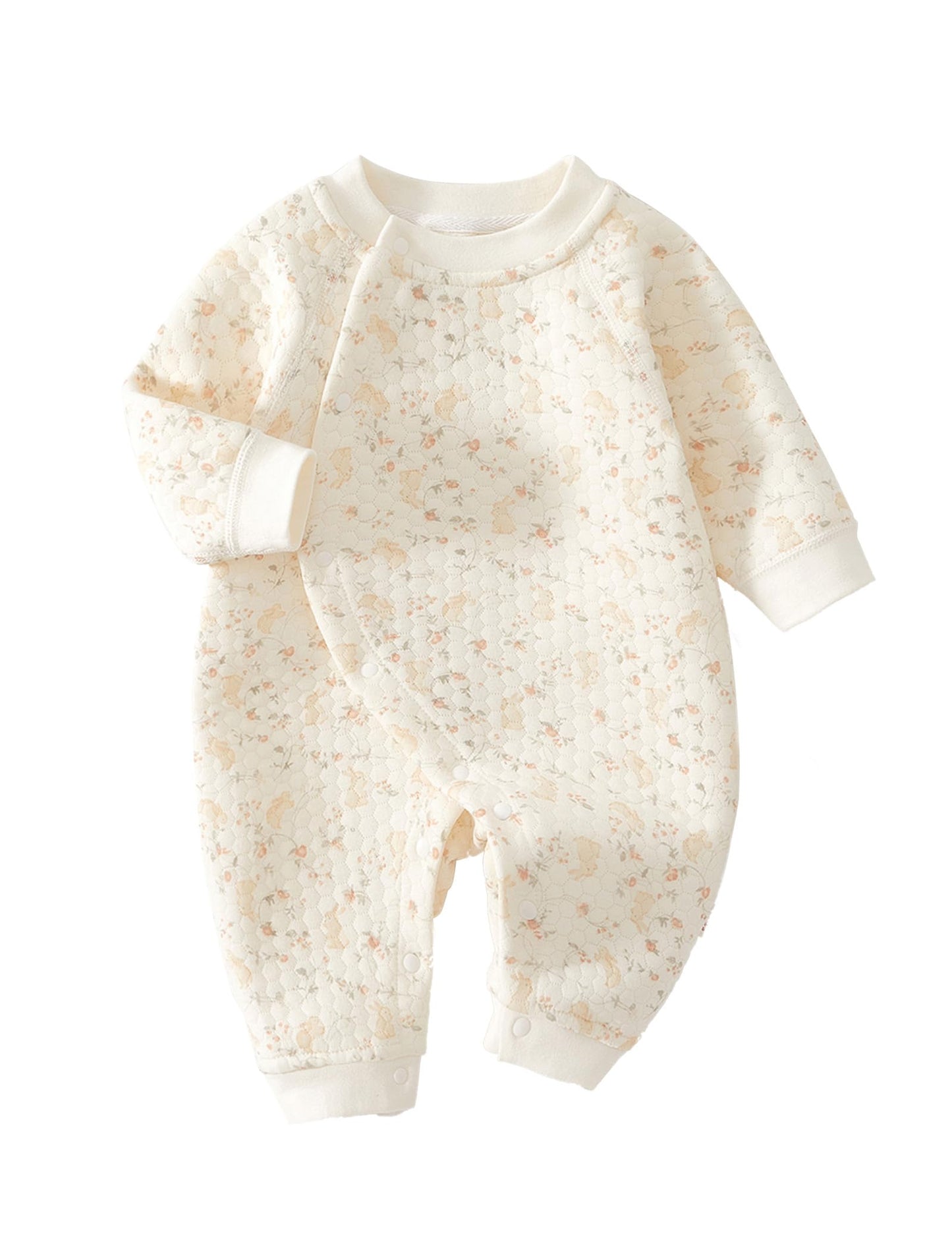 Neugeborener Unisex Strampler, Langarm-Overall, 100 % Baumwolle, weich und bequem, für Babys, Oberbekleidung und Nachtwäsche, geeignet für alle Jahreszeiten