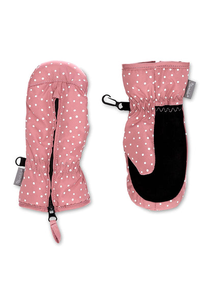 Sterntaler Baby Mädchen Fäustel Punkte Handschuh - Baby Fäustlinge Winter, Baby Handschuhe - wasserdicht aus Funktionsmaterial - rosa