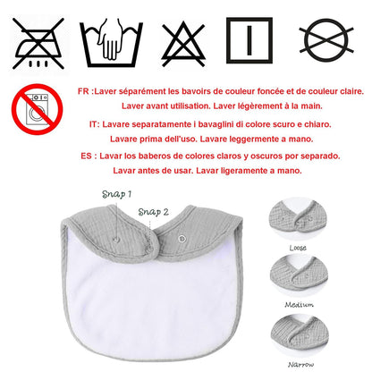 SLOSH Lätzchen Baby Für Neugeborene Babylätzchen für Babys und Kleinkinder Jungen und Mädchen Unisex Set Druckknopf