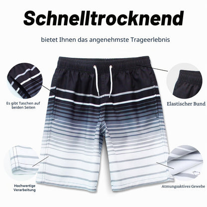 MEILONGER Boys' Swim Shorts Quick-drying Boardshorts with Mesh Lining Pockets and Adjustable Drawstring 