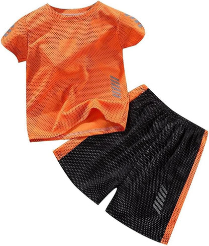 Kinder Trainingsanzug Jungen Set 2-Teilig Jogginganzug Sommer Schnelltrockend Casual Klamotten