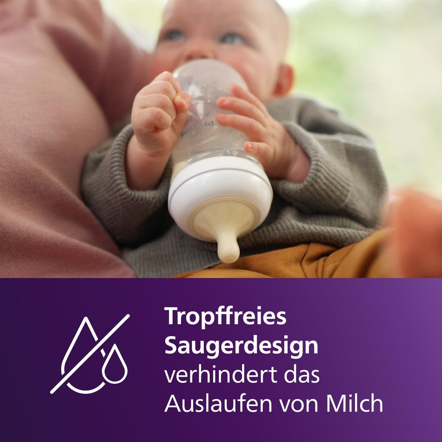 Philips Avent Babyflaschen Natural Response – 3x Babyflaschen, 260 ml, für Neugeborene ab 1 Monat, BPA-frei (Modell SCY903/03) - Meloni2