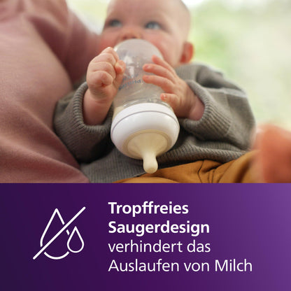 Philips Avent Babyflaschen Natural Response – 3x Babyflaschen, 260 ml, für Neugeborene ab 1 Monat, BPA-frei (Modell SCY903/03) - Meloni2