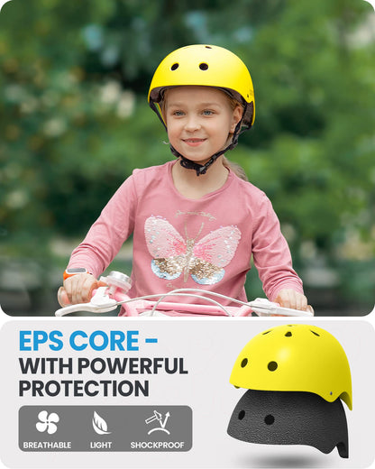 OutdoorMaster Youth &amp; Kids Bike Helmet - Adjustable Multi-Sport Skateboard Helmet with Removable Liners for Balance Bike, Toddler Scooter, ONE Wheel Hoverboard 