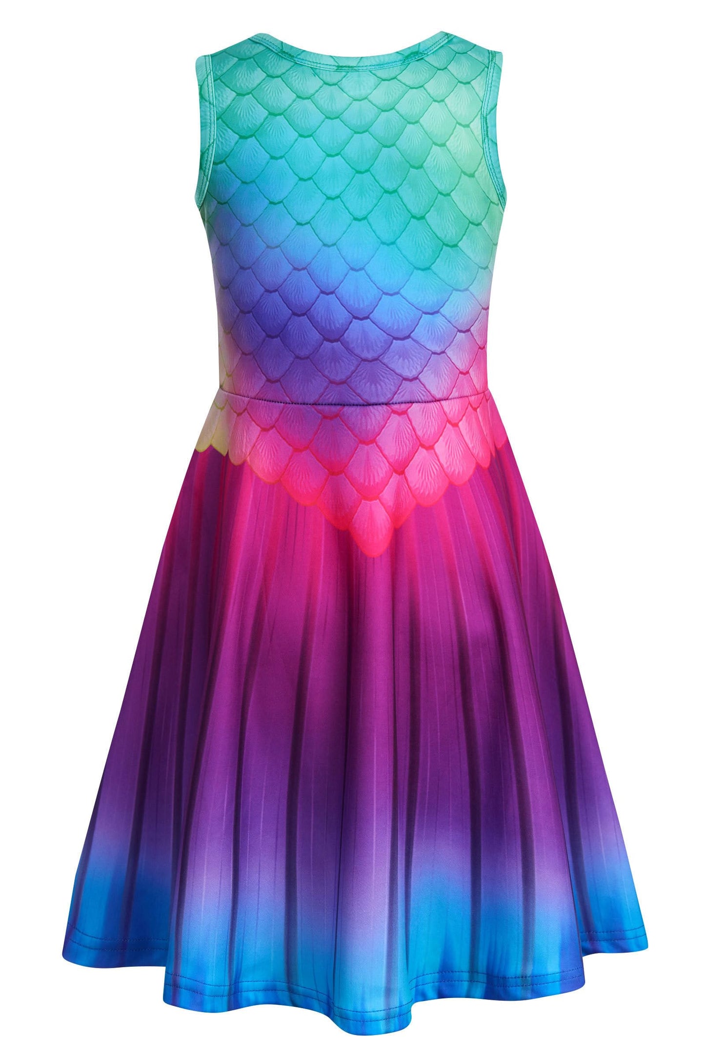 Mädchenkleid Schmetterling A-Linie Ärmelloses Sommerkleid Buntes Kleid 4-12 Jahre