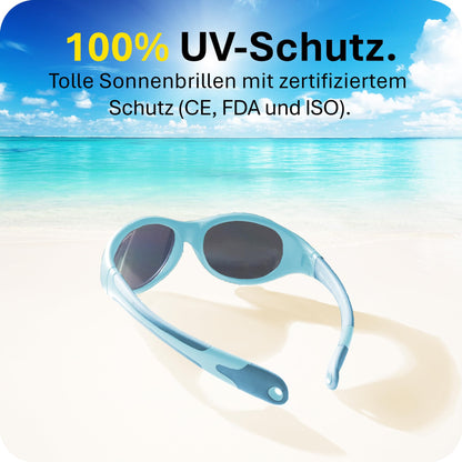 Mausito Children's Sunglasses 2-4 Years & 5-8 Years Comparison Winner Children's Sunglasses 100% UV Protection Flexible Non-Toxic Children's Sunglasses with Strap European Design Made for Children