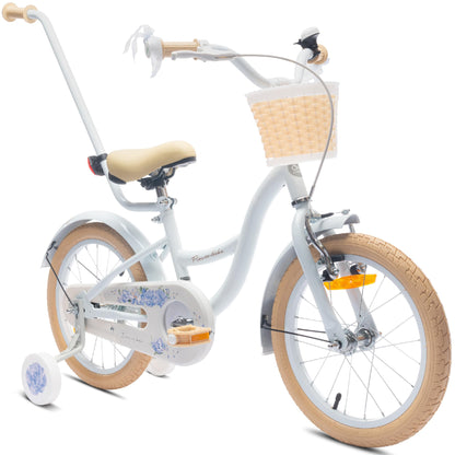 sun baby Mädchenfahrrad Flower Bike Radgröße zur Auswahl, mit Abnehmbarer Schubstange, Kinderfahrrad für Mädchen von 2 bis 6 Jahre - Meloni2