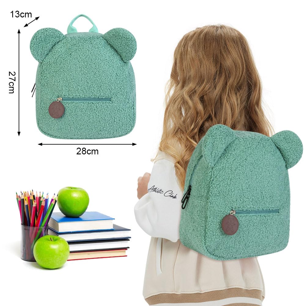Aomig Plush Backpack Kindergarten Backpack Toddler Backpack Kindergarten School Bag for Boys Girls Children Animal Kids Backpack Animal Cartoon Mini Bag Kids Backpack for Baby 2-6 Years 