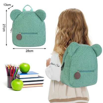 Aomig Plush Backpack Kindergarten Backpack Toddler Backpack Kindergarten School Bag for Boys Girls Children Animal Kids Backpack Animal Cartoon Mini Bag Kids Backpack for Baby 2-6 Years 