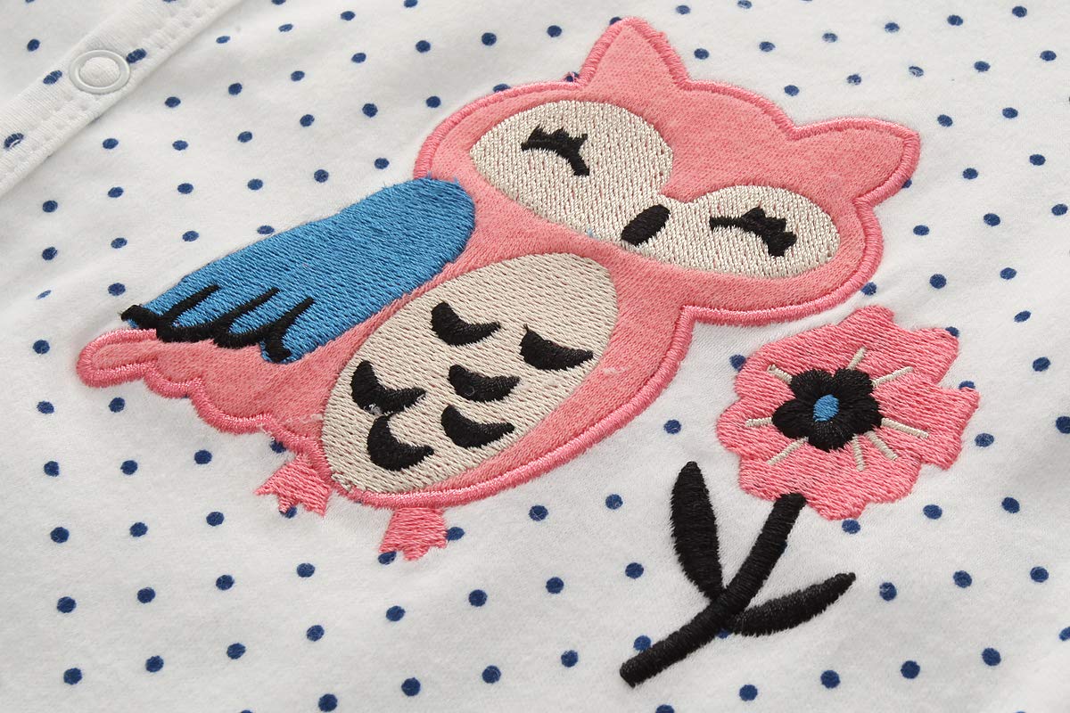 Kiddiezoom Baby-Jungen Mädchen Schlafstrampler, 3er Pack